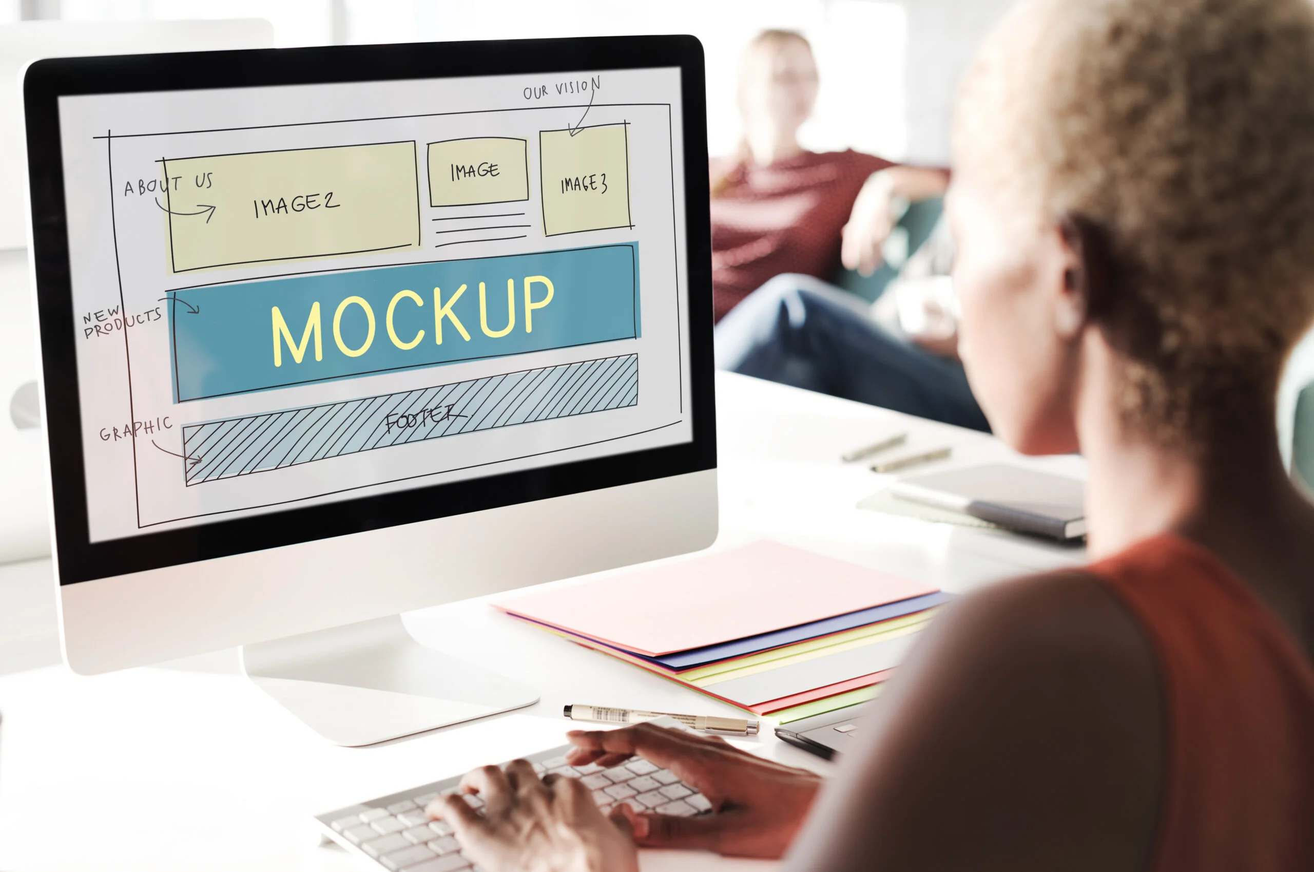 Business owner reviewing a professional business website on a laptop